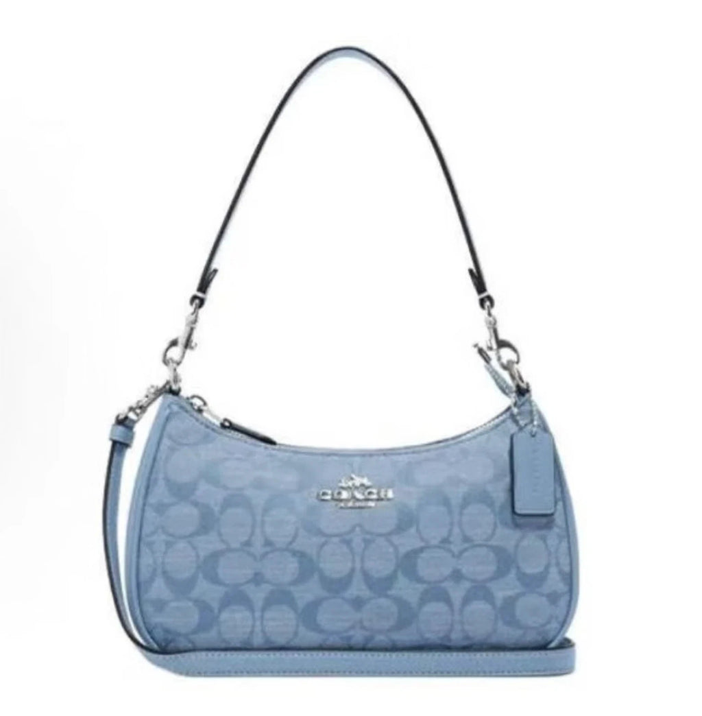 NWT Coach CH139 Teri Shoulder Bag Signature Chambray outlet New Free Shipping